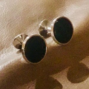 Men’s Black & Silver Cuff Links
